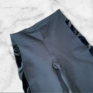 Spanx Leggings Womens Sz Med Ponte Velvet Side Stripe High‎ Rise Stretch Pull On